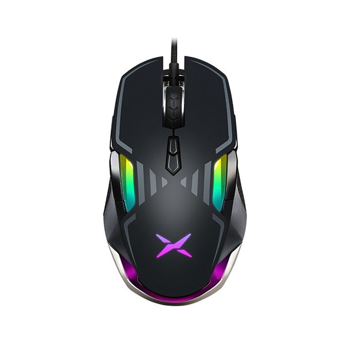 Delux M628 7-Buttons PMW3389 RGB Wired Ambidextrous Gaming Mouse (Black)