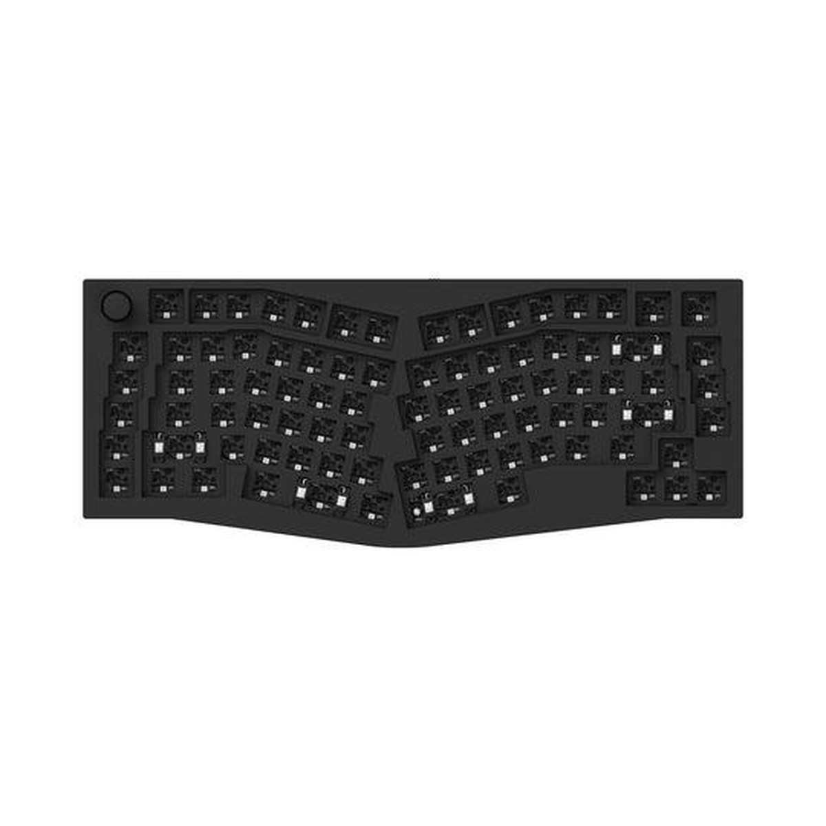Keychron Q10 (Alice Layout) QMK Custom Mechanical Barebone Knob Keyboard - Carbon Black (Q10B1)