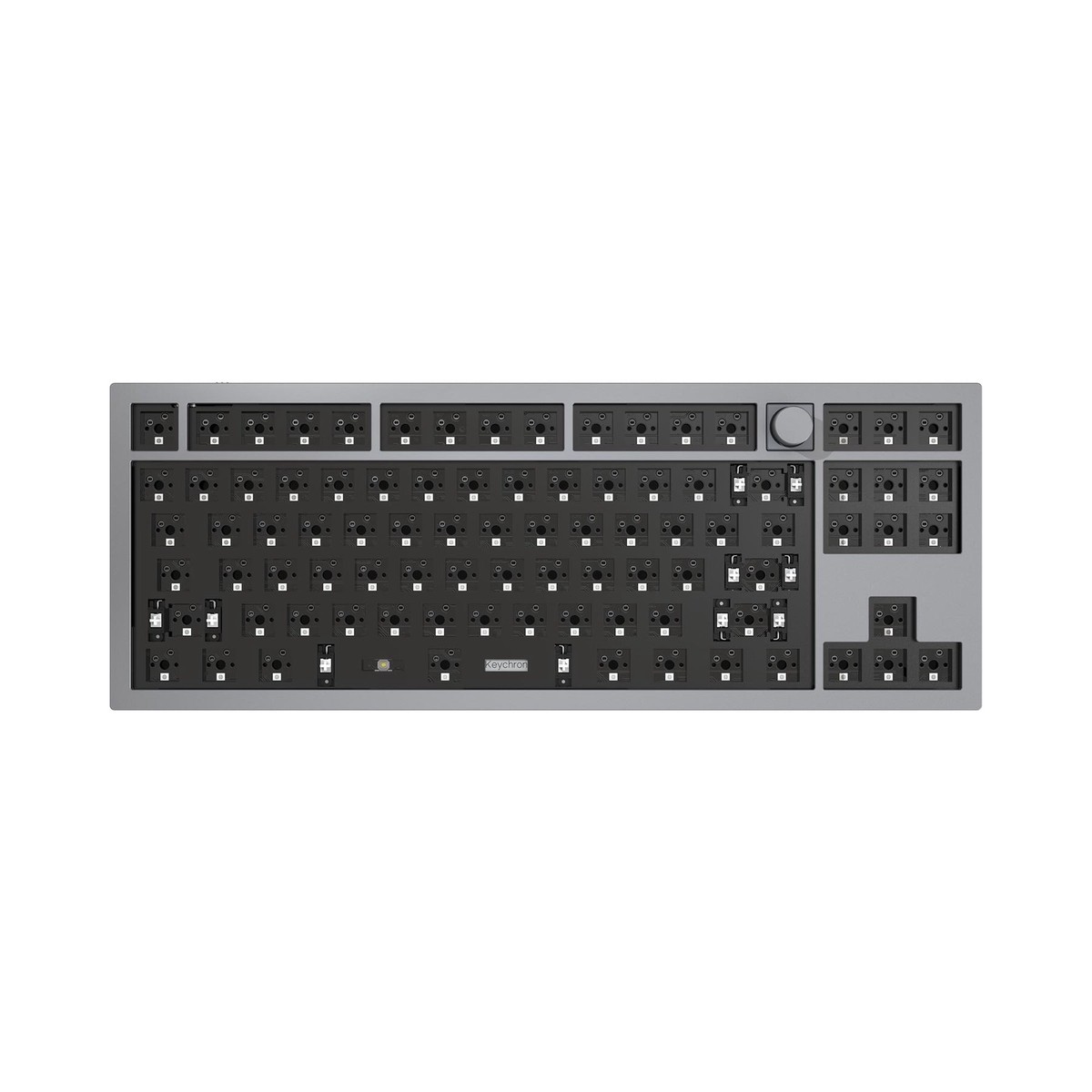 Keychron Q3 QMK Custom Mechanical Barebone Knob Wired Keyboard (Silver Grey) (Q3B2)