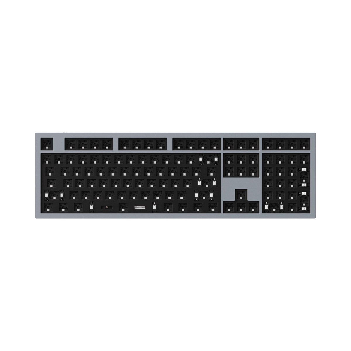 Keychron Q6 QMK Custom Mechanical Barebone Swappable RGB Backlight Keyboard - Silver Grey (Q6A2)