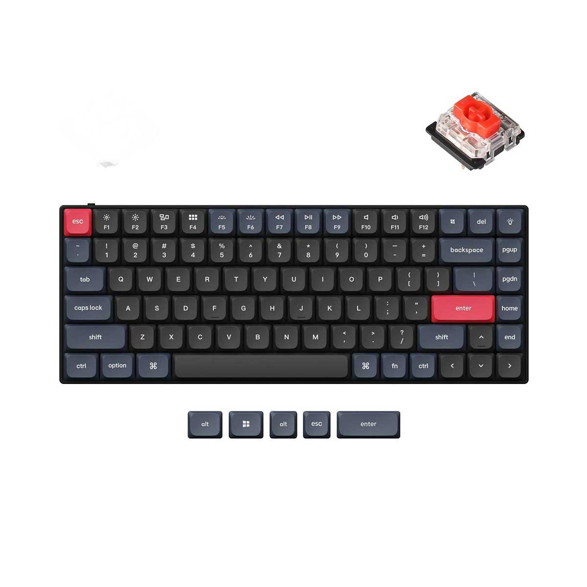 Keychron S1 QMK Custom Mechanical White Backlight Keyboard (Red Switch) (S1A1)