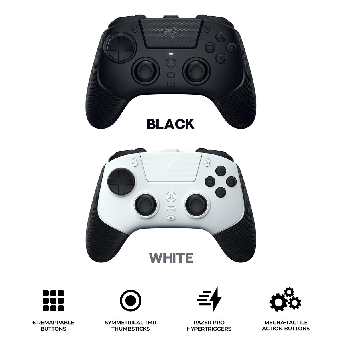 Razer Raiju V3 Pro Wireless Esports Controller for PS5 & PC (Black, White)