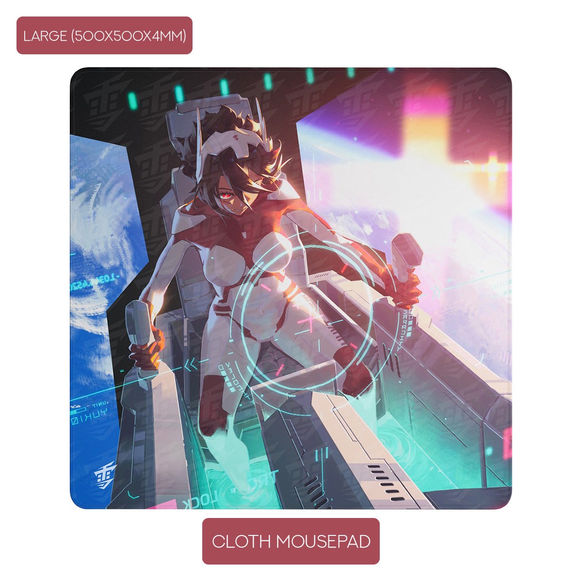 Yuki Aim x Mecha Cloth Mousepad (Large) (500x500x4mm)