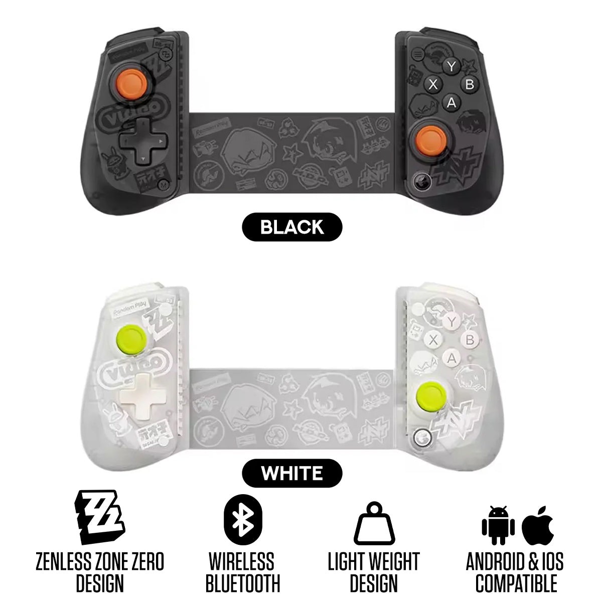 GameSir x Zenless Zone Zero X5S Wireless Game Controller for iOS / PC / Android / Switch (Black, White)