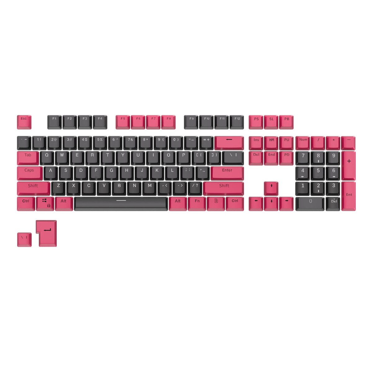 Royal Kludge PBT Doubleshot LED Through Keycaps 104 Keys (PBT2-16)