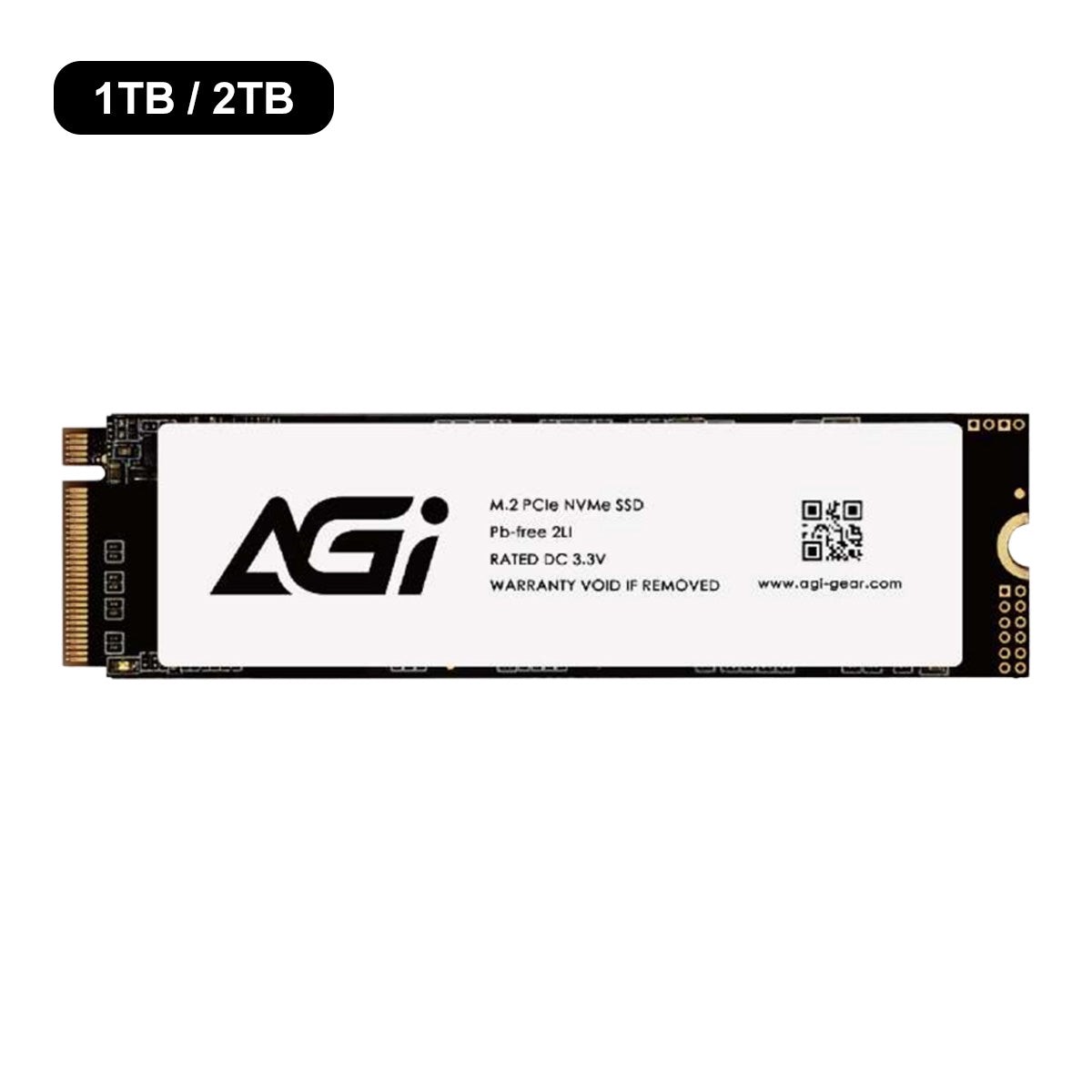 AGI AI298 M.2 PCIe NVMe Gen 3x4 3200MB/s Read/1700MB/s Write Internal SSD (1TB, 2TB)