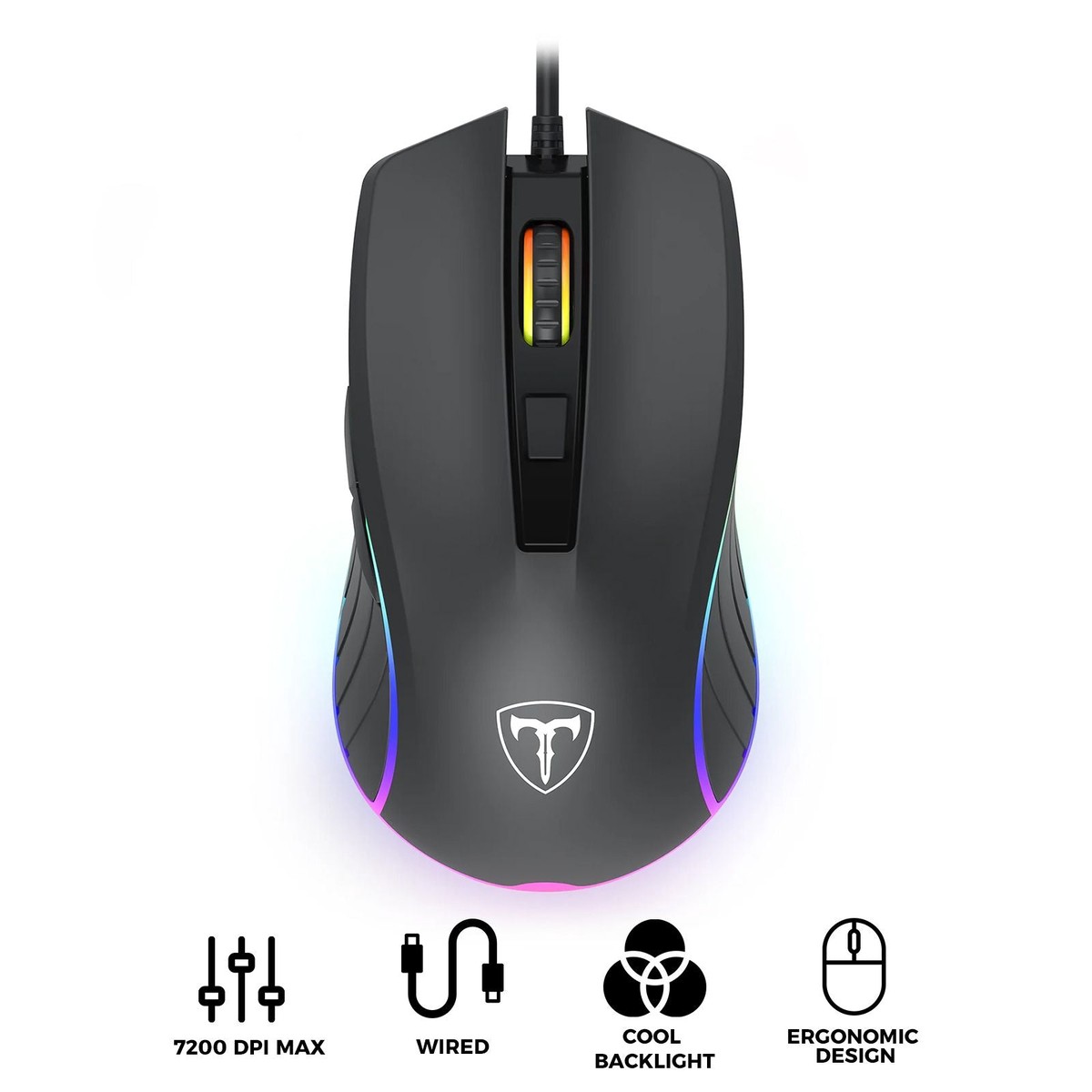 T-Dagger Zephyr Ergonomic Wired Gaming Mouse (T-TGM115)