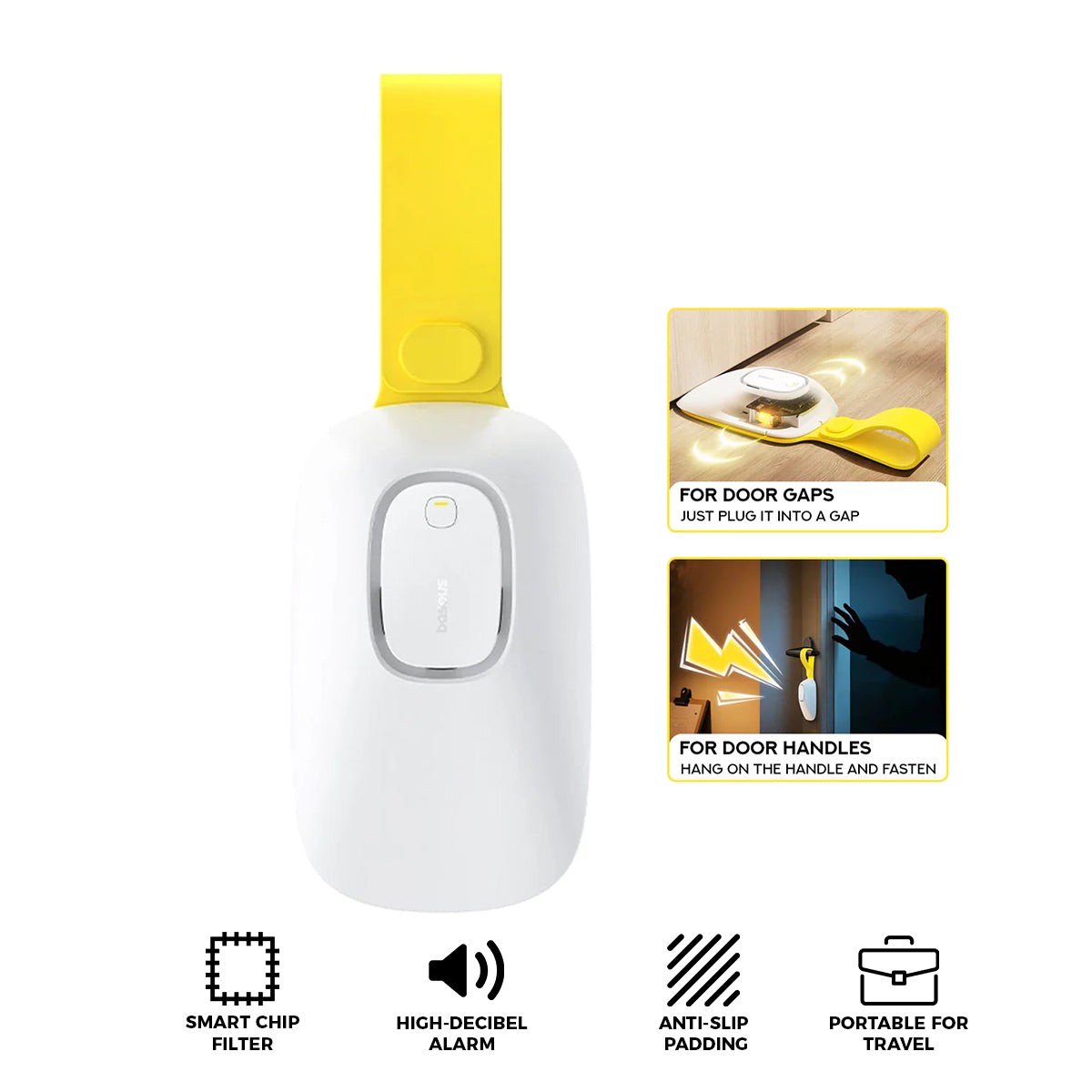 Baseus Heyo Door Stop Alarm (Moon White) (Z0004900)