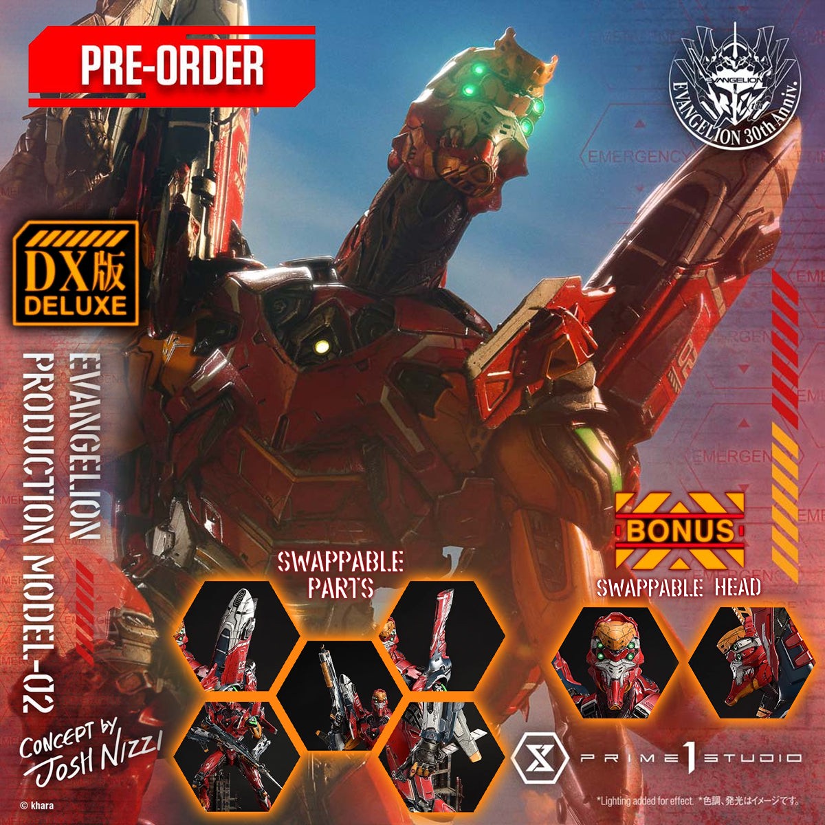Ultimate Diorama Masterline Evangelion: Evangelion Production Model-02 - Concept by Josh Nizzi (DX Bonus Version) Pre-Order Downpayment