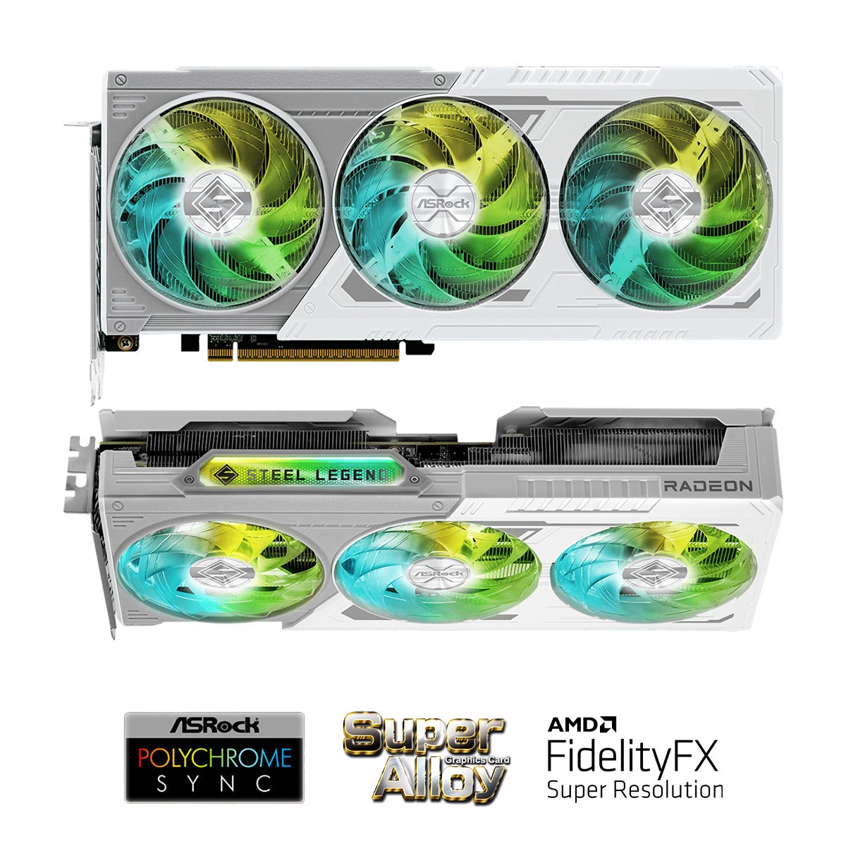 ASRock AMD Radeon RX 9060 XT Steel Legend 16GB GDDR6 OC Graphics Card