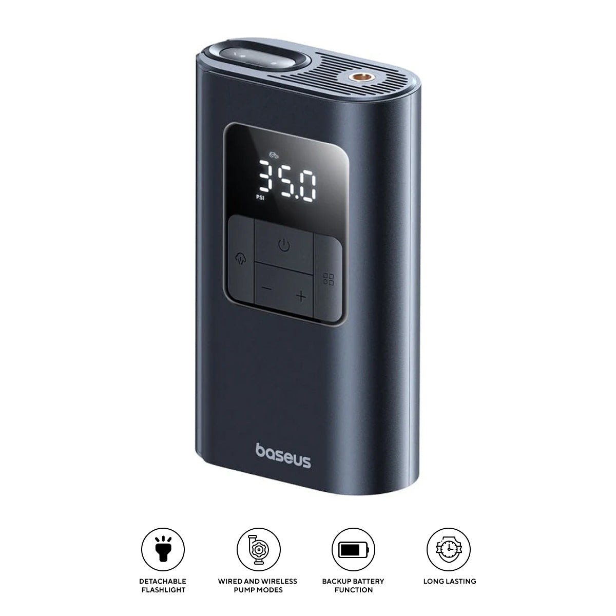 Baseus PrimeTrip VA1 Wired & Wireless 2-in-1 Tire Inflator(Cosmic Black) (C11169001121-00)