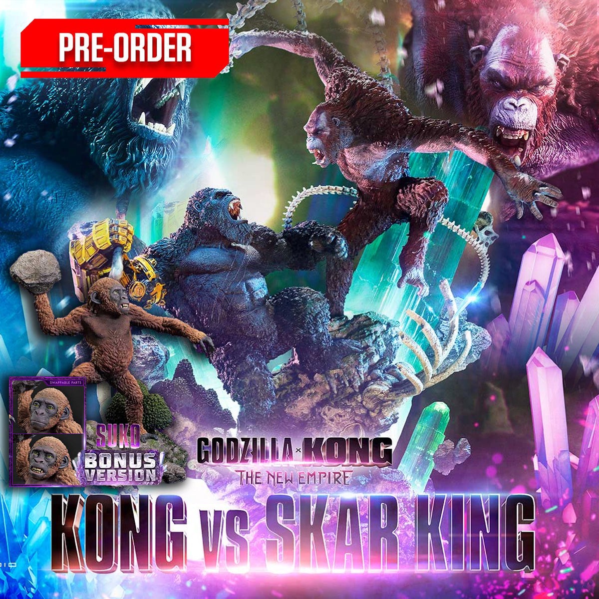Ultimate Diorama Masterline Godzilla x Kong: The New Empire (Film) Kong vs. Skar King (Bonus Version) Pre-Order Downpayment