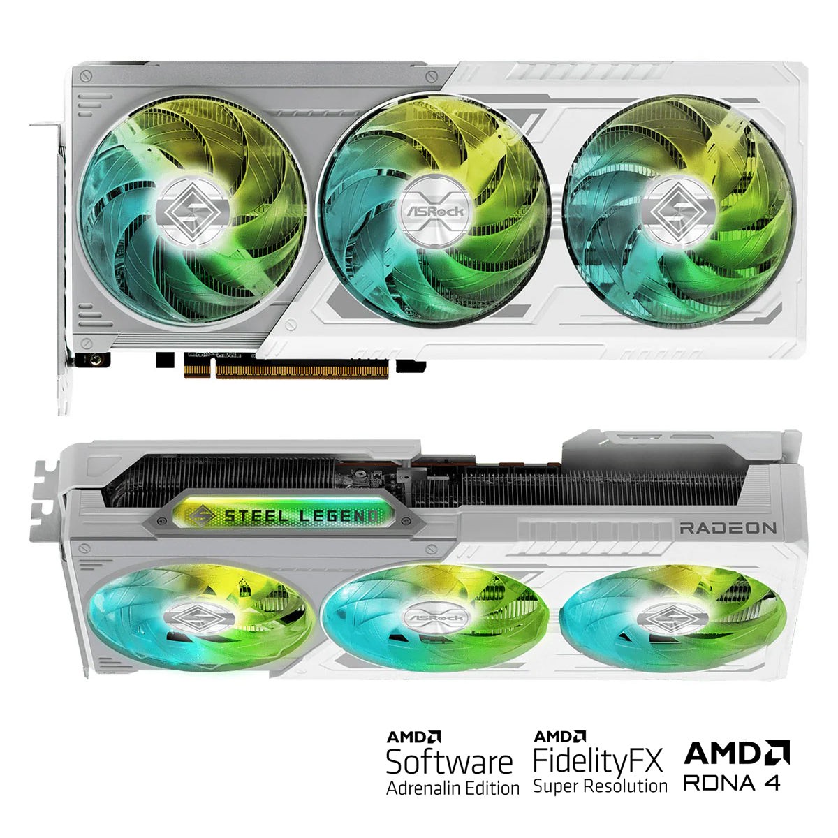 ASRock AMD Radeon RX 9070 Steel Legend 16GB OC GDDR6 Graphics Card