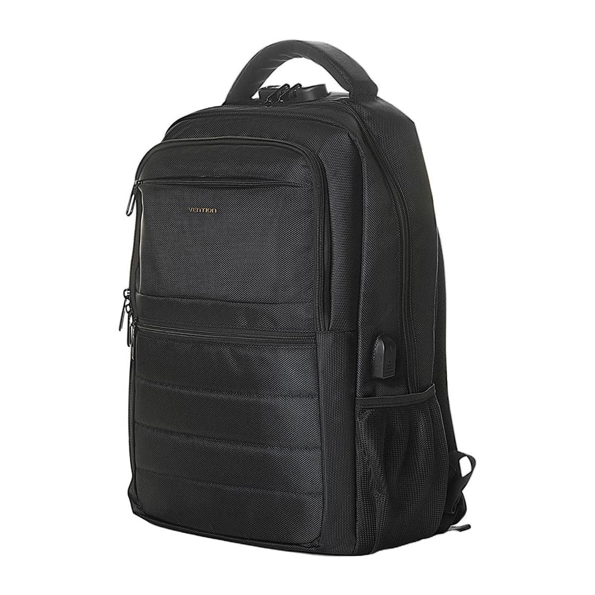 Vention Water-Repellent Laptop Backpack with USB & Lock Equipped - 20L (Black) (KRKB0)