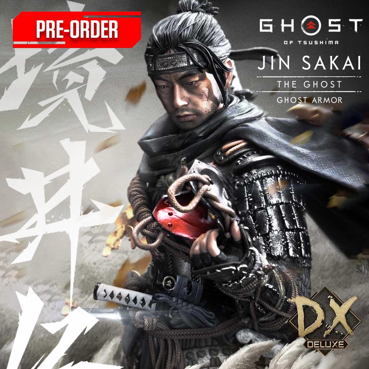 Ultimate Premium Masterline Ghost of Tsushima Jin Sakai, The Ghost - Ghost Armor (Deluxe Version) Pre-Order Downpayment