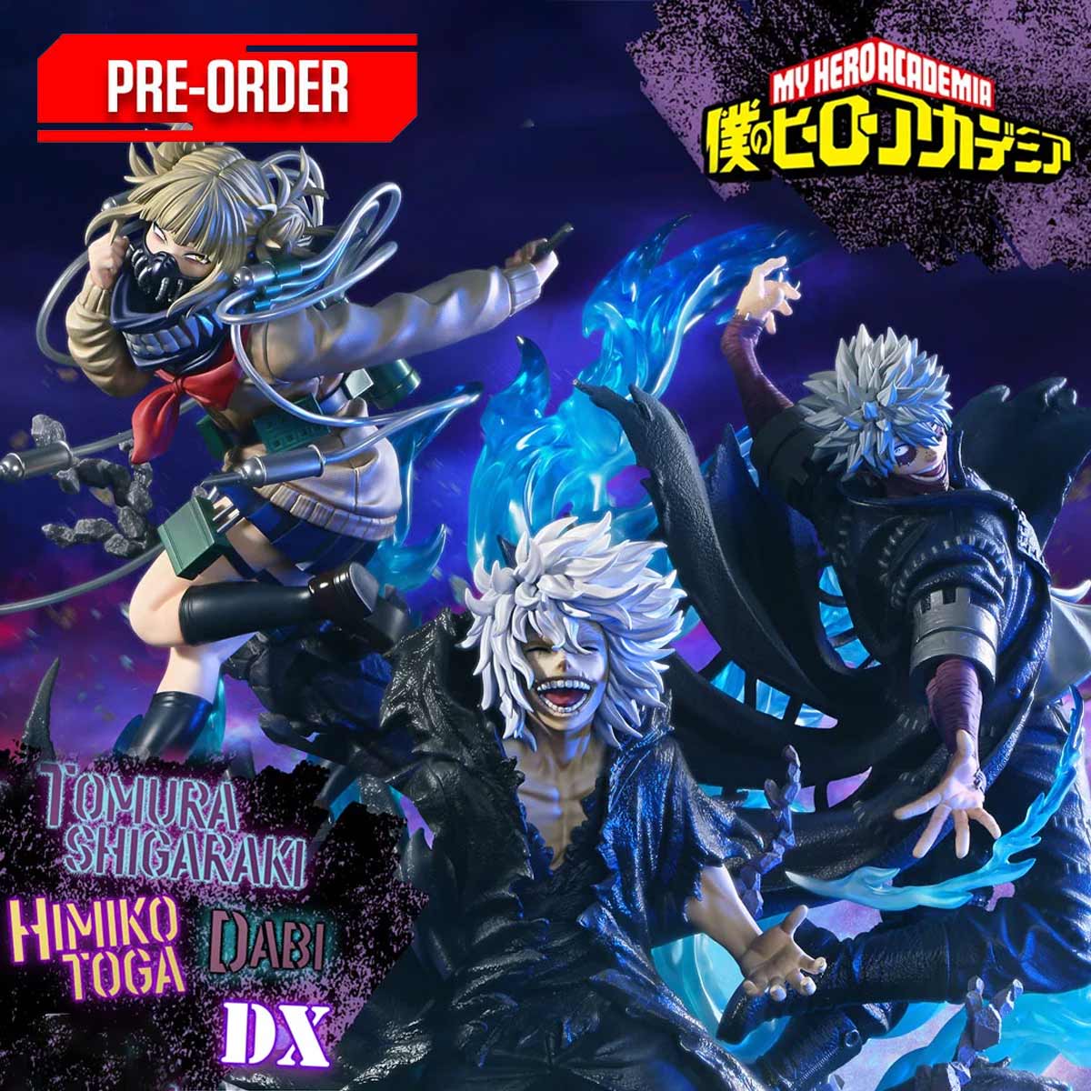 Ultimate Premium Masterline My Hero Academia Tomura Shigaraki, Dabi, Himiko Toga (Deluxe Version) Pre-Order Downpayment