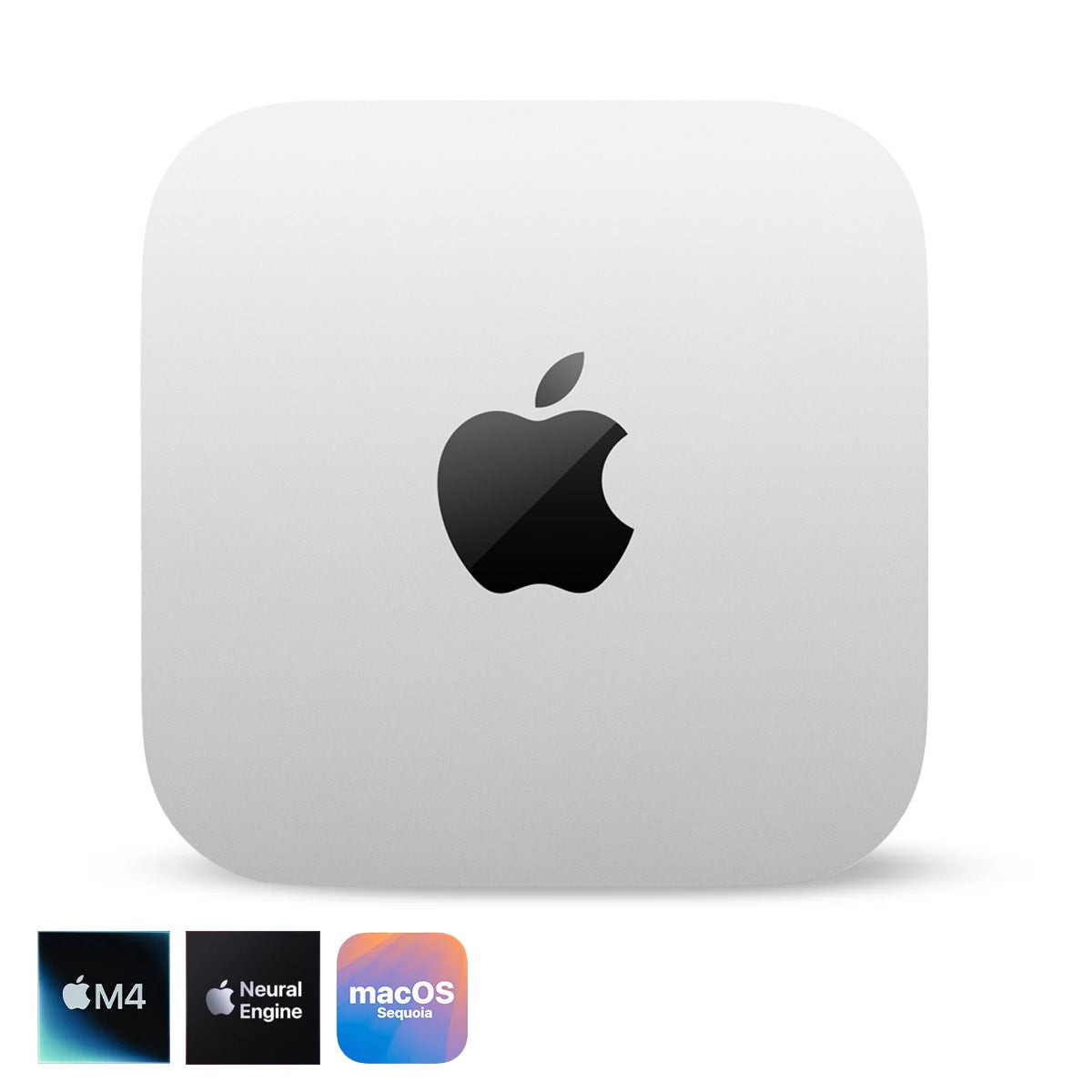 Apple Mac Mini M4 chip with 10-core CPU and 10-core GPU 16GB Unified Memory + 512GB SSD Wi-Fi + Ethernet (Silver) (MU9E3PP/A)