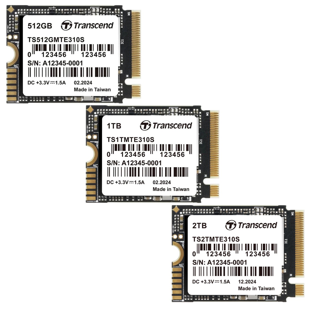 Transcend 310S M.2 2230 PCIe Gen4 x4 Internal SSD (512GB, 1TB, 2TB), (TS512GMTE310S, TS1TMTE310S, TS2TMTE310S)