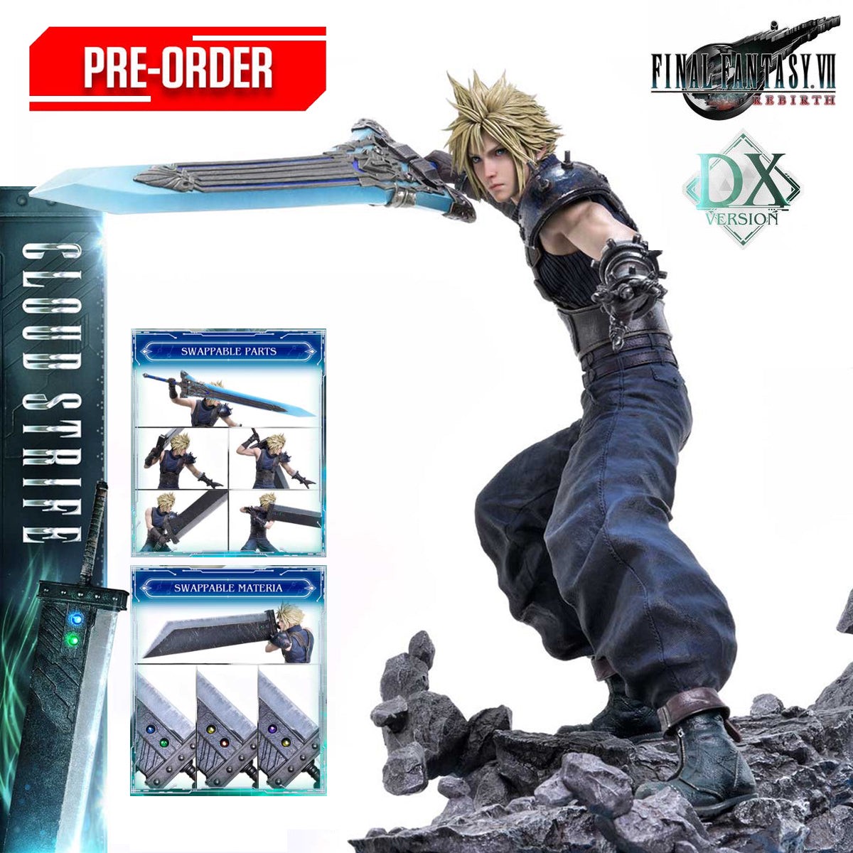Square Enix Masterline Final Fantasy VII Rebirth 1/4 Scale - Cloud Strife (DX ver.) Pre-Order Downpayment