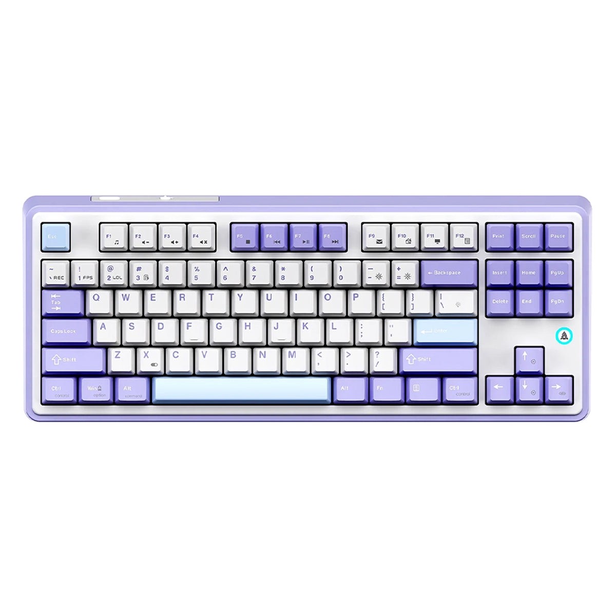 Ajazz AK870 RGB Wired 87-Keys TKL Gasket-mounted Hot Swappable Mechanical Keyboard (Purple/White/Blue) (Magnetic Switch)