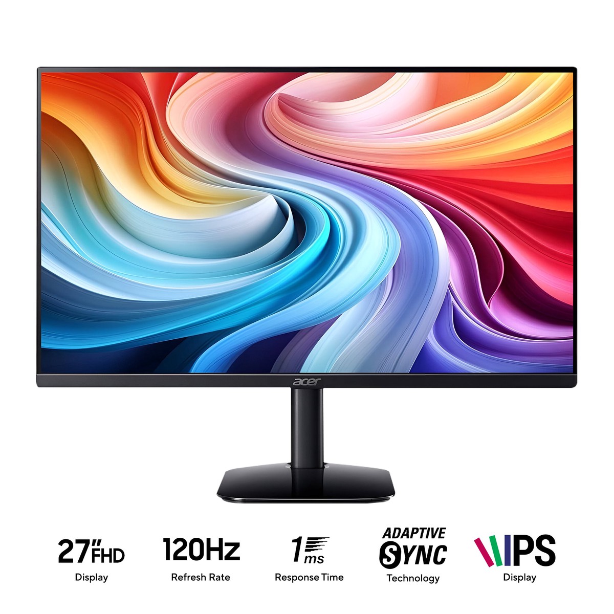 Acer KA272 G0bi 27" FHD (1920x1080) IPS 120Hz 1Ms VRB Adaptive Sync Monitor (Black)