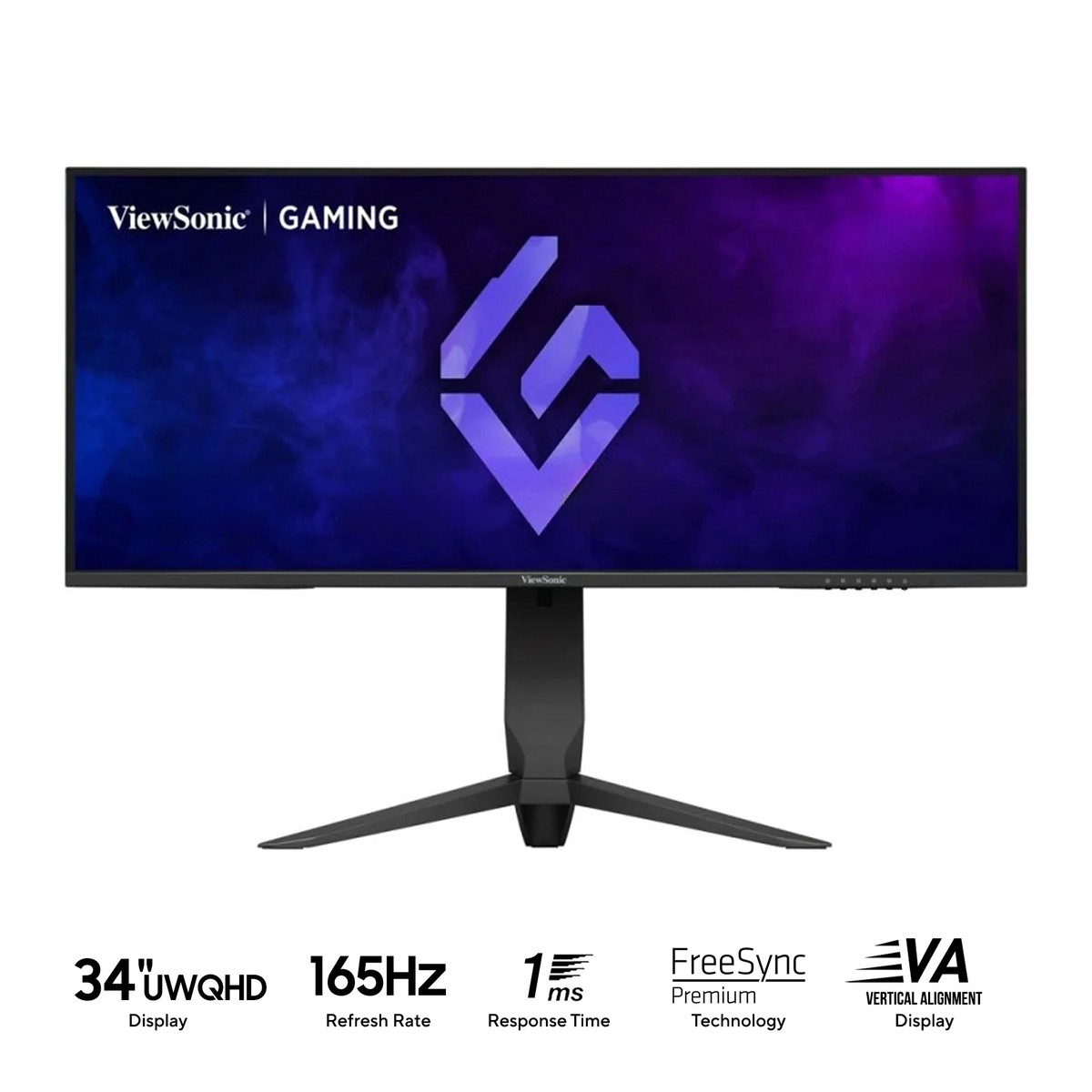 Viewsonic VX3480-2K-PRO 34" WQHD (3440X1440) 165Hz 1ms VA Technology Gaming Monitor