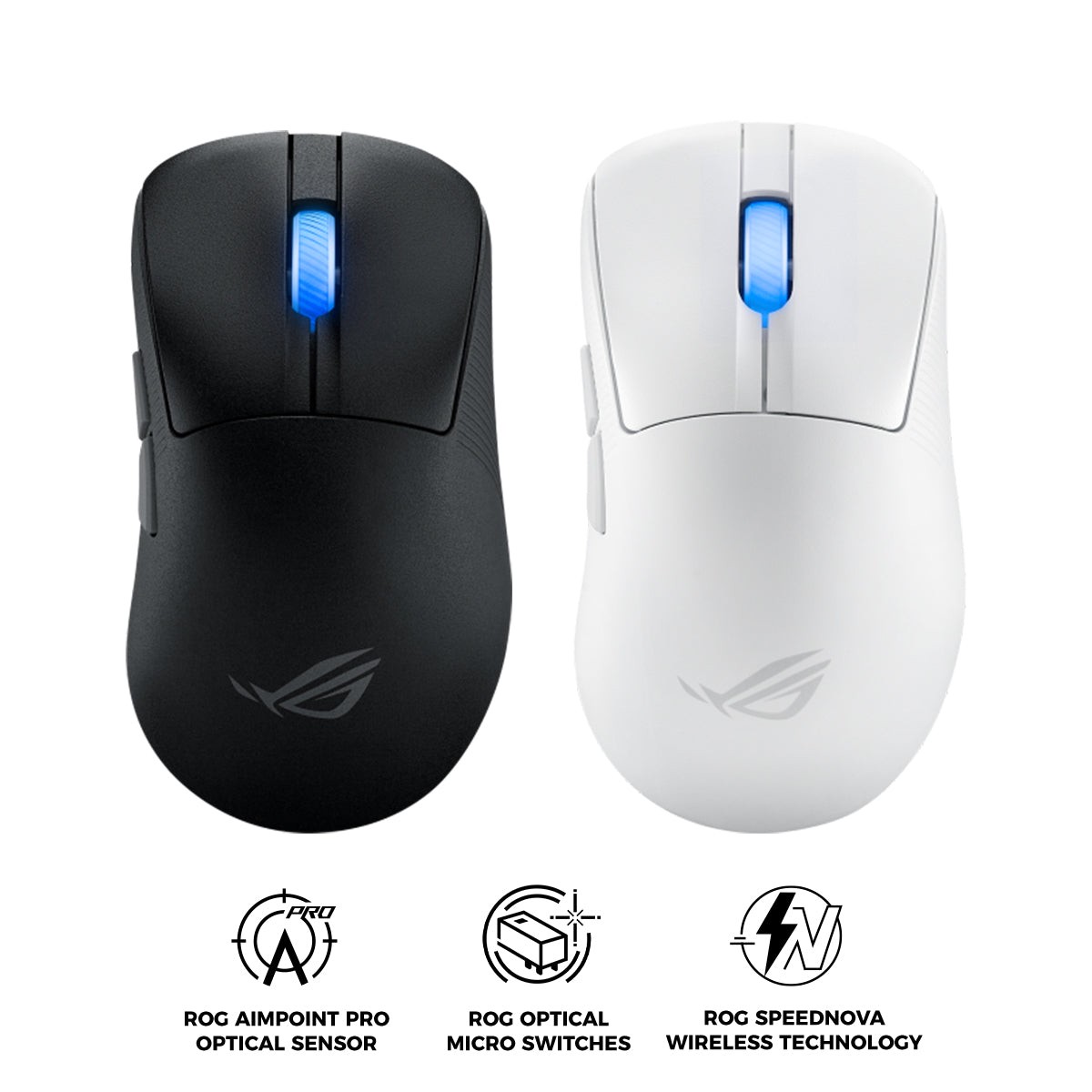 Asus ROG P714 Keris II Ace Wireless Gaming Mouse (Black, White)