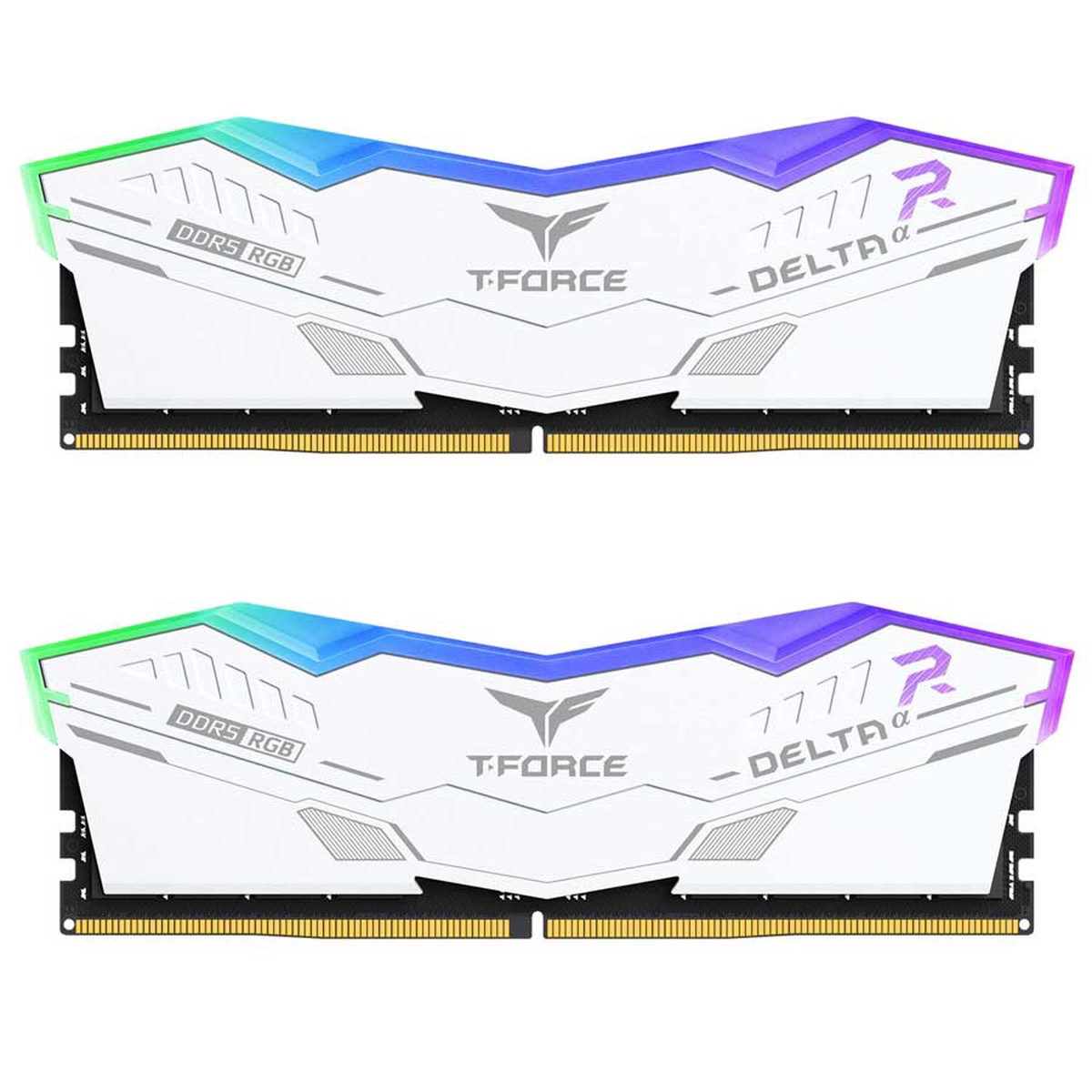 Teamgroup T-Force Delta RGB 32GB (2x16GB) DDR5 Intel XMP 6000MHz  CL38-38-38-78 1.25v Gaming Desktop Memory (White) (FF4D532G6000HC38ADC01)