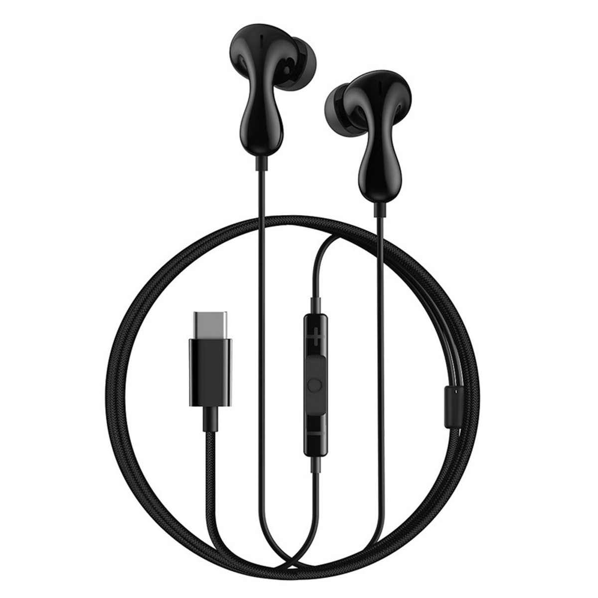 Baseus Encok CZ20 In-Ear Kablede USB-C Hovedtelefoner - Sort