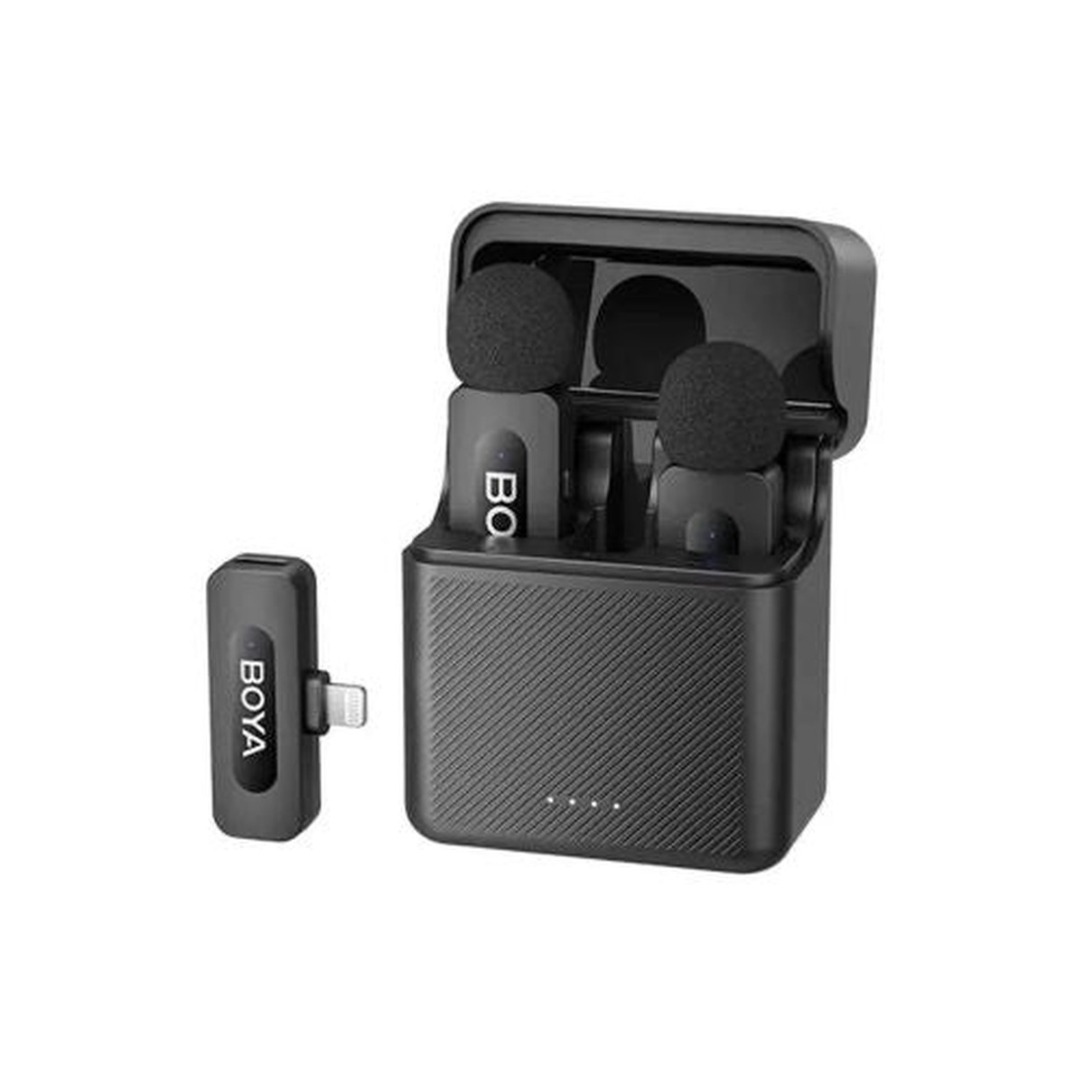 BOYA Mikrofon Trdls BY-V3 2.4GHz med 2 sendere og 1 modtager (Lightning) Black EU
