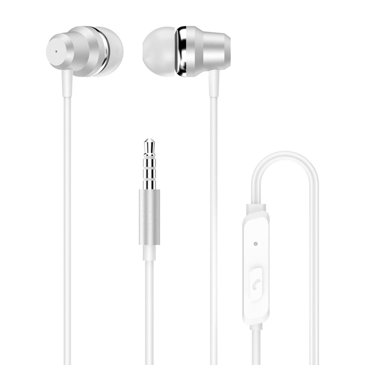 Dudao X10PRO kablede hovedtelefoner, mini-jack 3,5 mm, in-ear med fjernbetjening - hvid