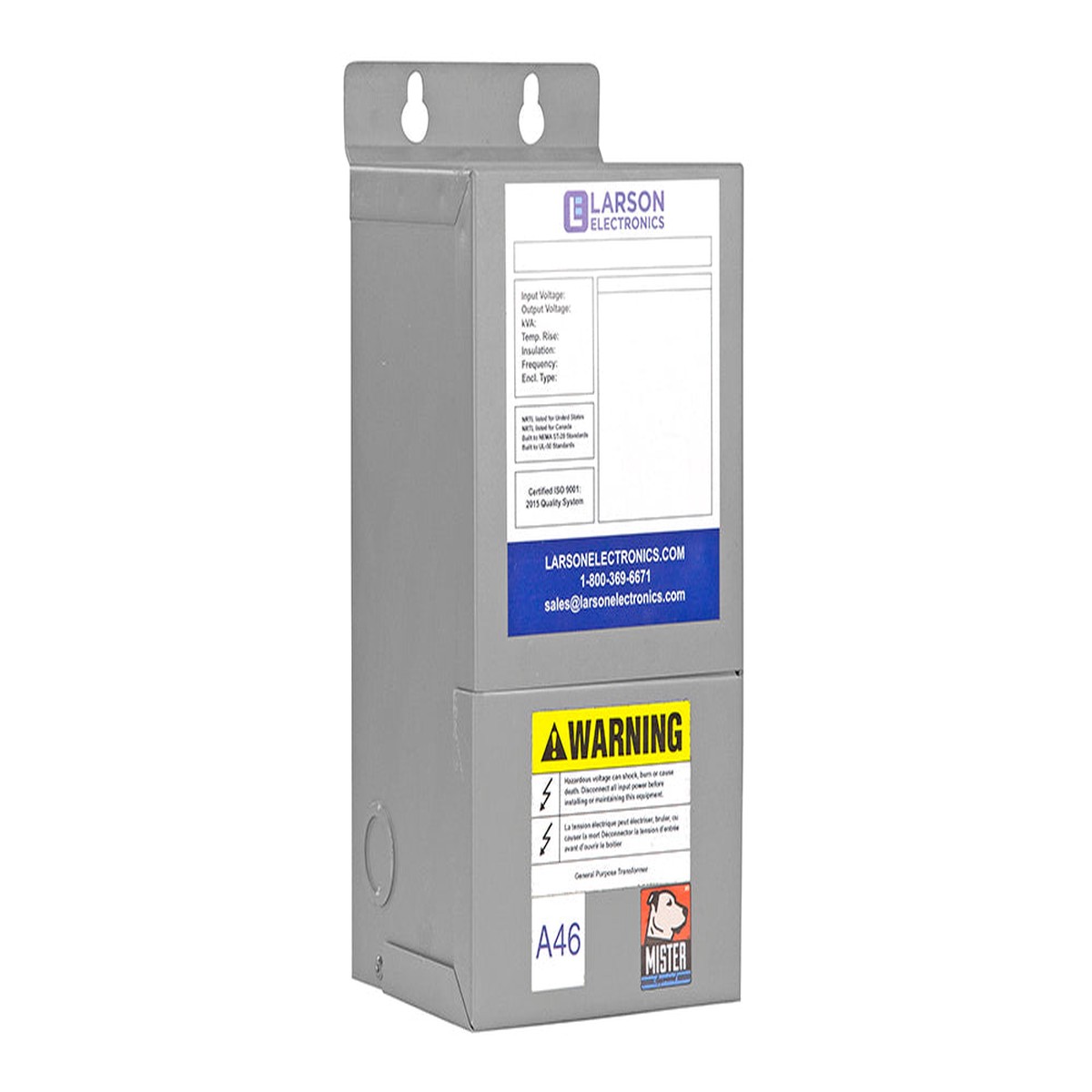 1 Phase Buck & Boost Step-Down Transformer - 240V Primary - 208V Secondary at 70.8 Amps - 50/60Hz
