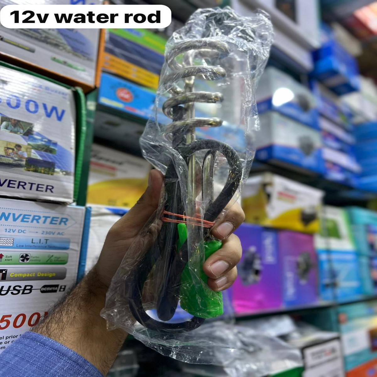 12V DC Water Heating Rod  Efficient Battery-Powered Immersion Heater